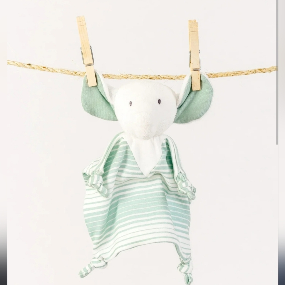 COPY - NWT Under The Nile Elephant toy Lovey.  Organic Cotton